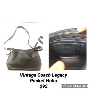 Vintage Coach Legacy Pocket Hobo Bag